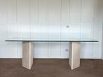 Vintage design travertine eetkamertafel, ca 1980’s, Ophalen of Verzenden