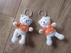 Globetrade Deluco 2 x Robijn Robijntje pluche sleutelhangers, Ophalen of Verzenden, Nieuw, Beer