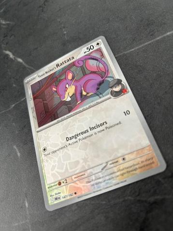 Pokémon Team Rocket’s Rattata Reverse Holo kaart 147/182 beschikbaar voor biedingen