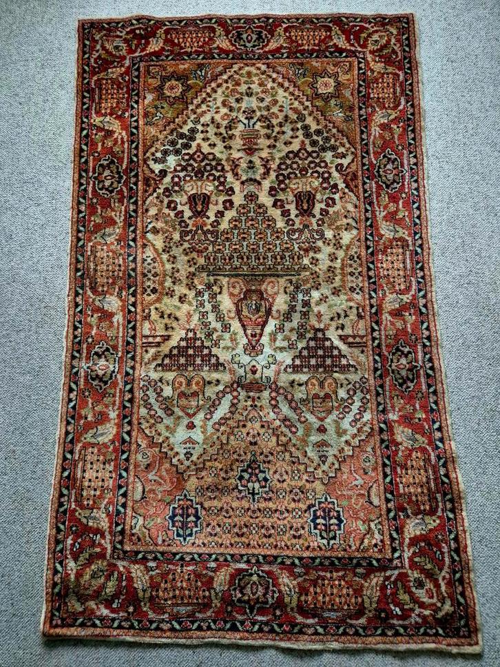 Perzisch tapijt, 152x91cm, rood/groen/blauw, Huis en Inrichting, Stoffering | Tapijten en Kleden, Gebruikt, 50 tot 100 cm, 150 tot 200 cm