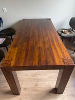 MOET WEG!! Eettafel rechthoek teakhout 200x90, Ophalen, Gebruikt, Teakhout, 50 tot 100 cm