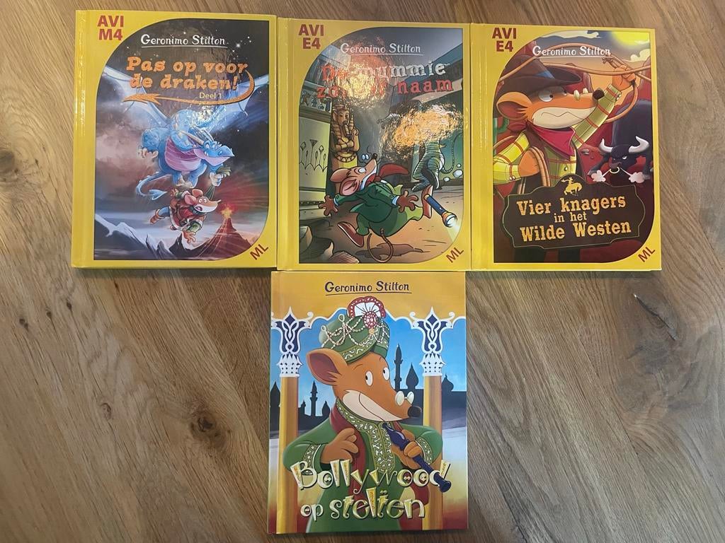 Geronimo Stilton AVI M4/E4 + Bollywood op Stelten, Boeken, Ophalen of Verzenden, Zo goed als nieuw, Fictie algemeen