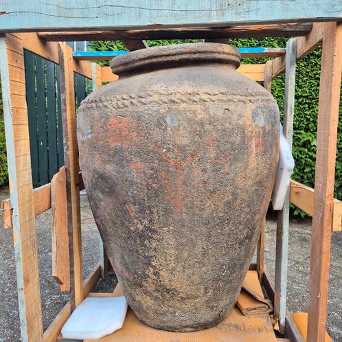 Indiase pot, landelijke kruik, bruine pot, oude kruik, Huis en Inrichting, Woonaccessoires | Vazen, Nieuw, Overige kleuren, 75 cm of meer