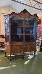 Cuba mahonie 19e eeuws kruispoot vitrine kabinet