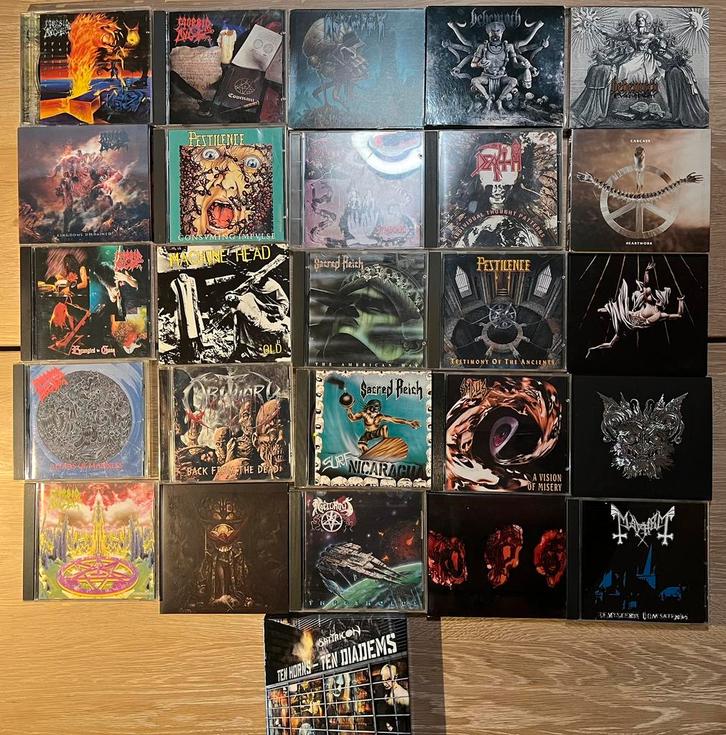 Collectie death thrash black metal Morbid Angel Pestilence, Cd's en Dvd's, Cd's | Hardrock en Metal, Gebruikt, Ophalen of Verzenden