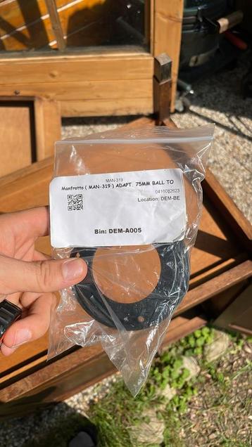 Manfrotto 319 statief adapter 75mm naar 100m bowl beschikbaar voor biedingen