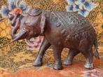Mooi antiek brons beeldje uit India van een olifant 15,5 cm., Antiek en Kunst, Ophalen of Verzenden