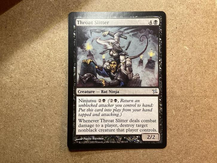 1x Throat Slitter [088/165] (Near Mint), Hobby en Vrije tijd, Verzamelkaartspellen | Magic the Gathering, Zo goed als nieuw, Losse kaart