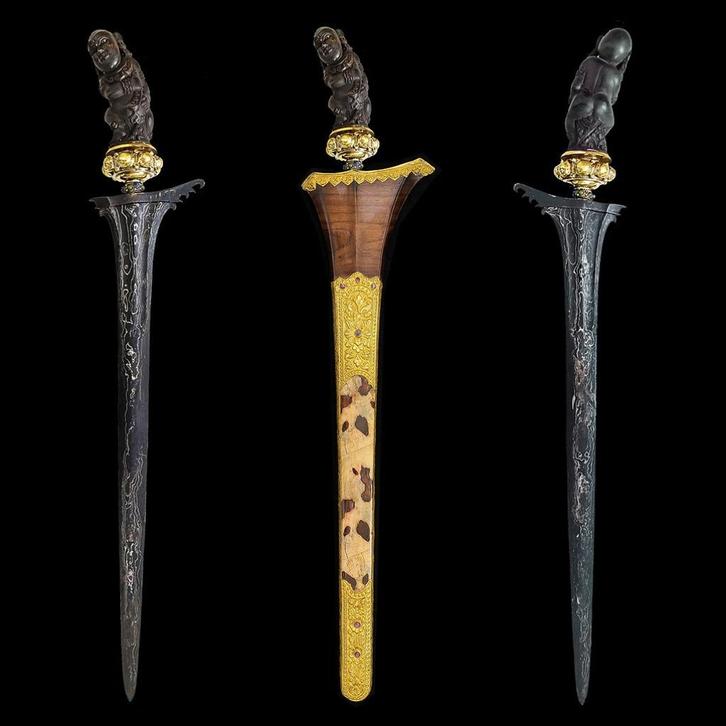 Antieke Lombok Pedang keris, kris - kris - keris - krissen, Antiek en Kunst, Kunst | Niet-Westerse kunst, Ophalen of Verzenden