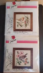 2x vintage lanarte jenny rose vogel borduurpakketten, Hobby en Vrije tijd, Verzenden, Nieuw, Handborduren, Borduurpakket