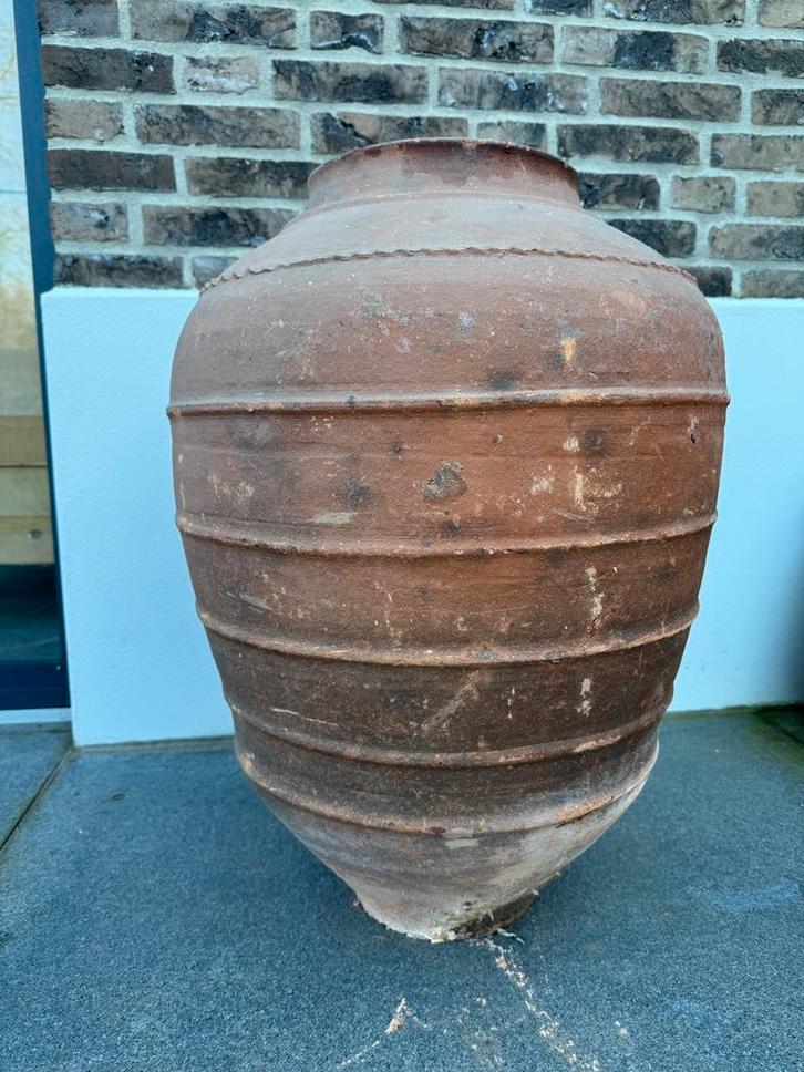 Mega grote bloempot gebakken klein vaas model, Tuin en Terras, Bloempotten, Zo goed als nieuw, Aardewerk, 40 tot 70 cm, 40 cm of meer