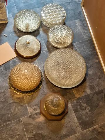 Vintage Plafonnières - Set van 7 beschikbaar voor biedingen