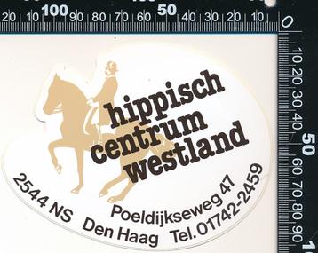 Sticker: Hippisch Centrum Westland - Den Haag beschikbaar voor biedingen