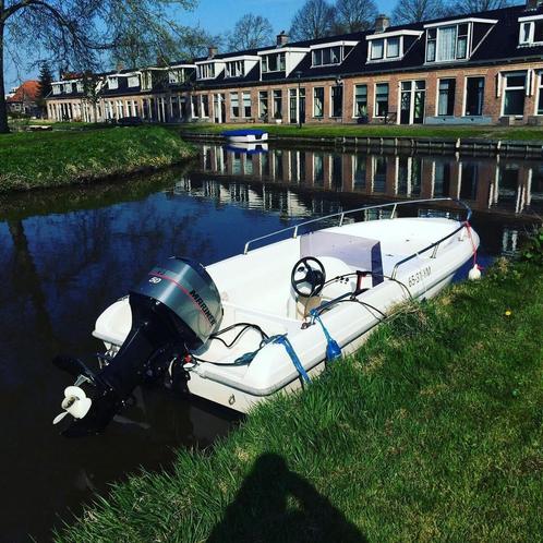 Tour / Consoleboot met 50pk Mariner 2takt, Watersport en Boten, Speedboten, Gebruikt, 3 tot 6 meter, Benzine, Minder dan 70 pk