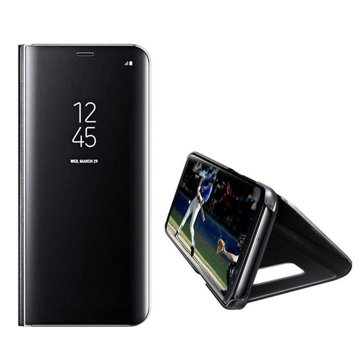 Clear View cover Samsung Galaxy A40 zwart of goud, Telecommunicatie, Mobiele telefoons | Hoesjes en Frontjes | Samsung, Nieuw