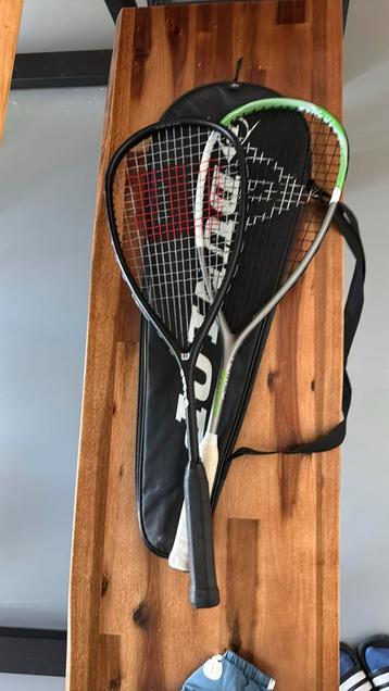 2 squash rackets (Dunlop and Wilson), good for beginners beschikbaar voor biedingen