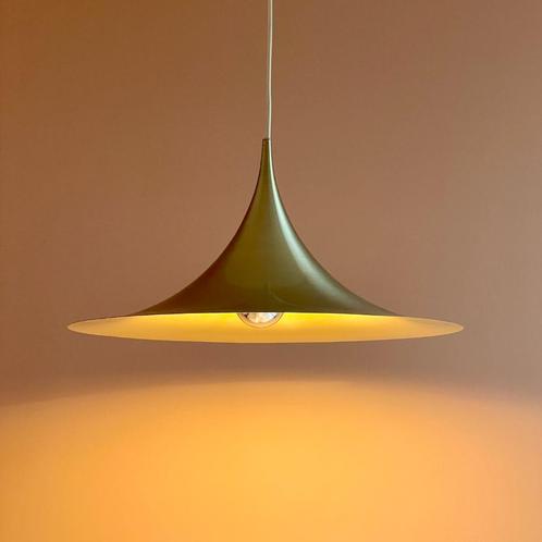 vintage design LAMP Horn Belysning Semi alu beige fog&morup, Huis en Inrichting, Lampen | Hanglampen, Gebruikt, Minder dan 50 cm
