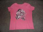 Prima roze damesshirt met opdruk, maat L, Maat 42/44 (L), Ophalen of Verzenden, Zo goed als nieuw, Korte mouw