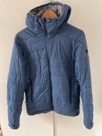 Blauwe gewatteerde jas, Ophalen of Verzenden, Zo goed als nieuw, Maat 48/50 (M), Blauw