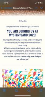 Mysteryland weekend ticket 2025, Tickets en Kaartjes, Eén persoon, April
