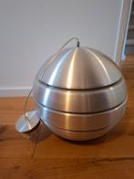Design 60's 70's aluminium hanglamp, Ophalen, Gebruikt, Metaal, Minder dan 50 cm