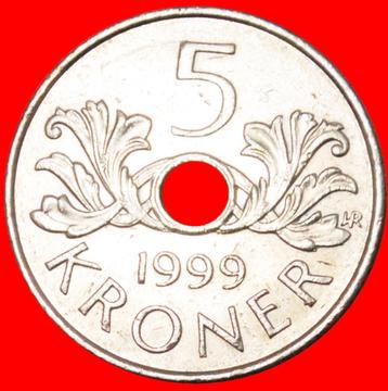 ⰆOLAF 1998-2017: NORWAY 5 CROWNS 1999 DIE B~HARALD V (1991-) beschikbaar voor biedingen