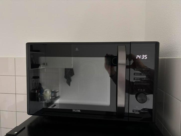 ETNA CMV328ZT Combi-magnetron - Zwart, Witgoed en Apparatuur, Magnetrons, Gebruikt, Vrijstaand, Combimagnetron, Grill, Draaiplateau