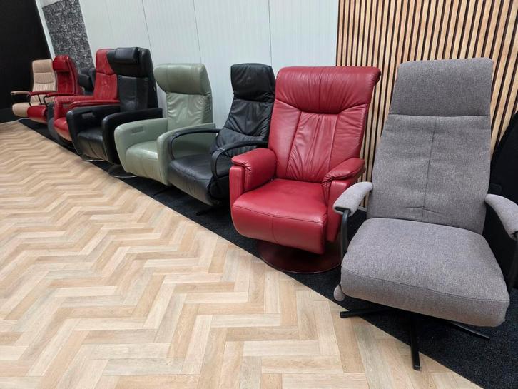 Diverse Sta Op Stoelen & Relaxfauteuils - Prominent, Huis en Inrichting, Fauteuils, Gebruikt, Leer, Stof, 75 tot 100 cm, 75 tot 100 cm