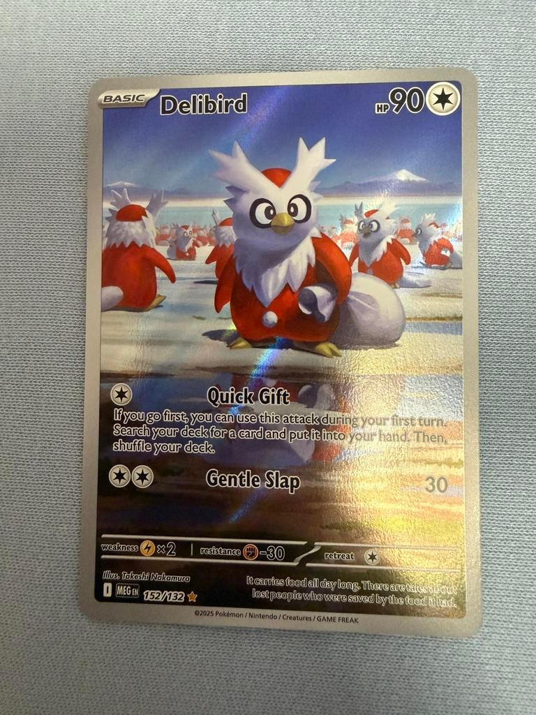 Pokemon Delibird 152/132, Ophalen of Verzenden, Nieuw