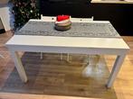 KEA BJURSTA extendable table in white., Ophalen, Gebruikt, Rechthoekig, 50 tot 100 cm