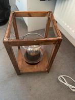 Tafellamp, Huis en Inrichting, Ophalen of Verzenden, Gebruikt, Hout, Minder dan 25 cm