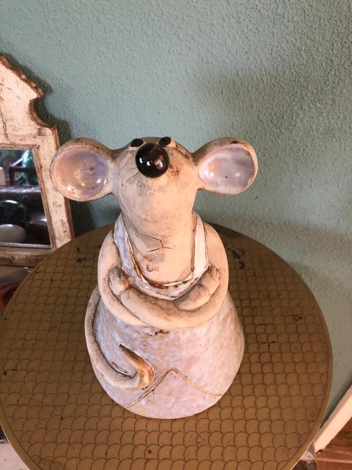 Keramieken muis beeld, Verzamelen, Beelden en Beeldjes, Zo goed als nieuw, Dier, Ophalen of Verzenden