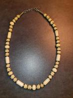 Handgemaakte Herenketting van Hout, Sieraden, Tassen en Uiterlijk, Ophalen of Verzenden, Zo goed als nieuw, Bruin, Overige materialen