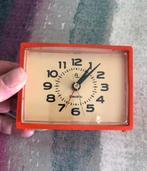 Vintage electrisch wekker klok oranje duitsland, Verzenden, Gebruikt, Analoog