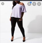 River Island plus cold shoulder top maat 46, Paars, Zo goed als nieuw, River Island plus, Shirt of Top