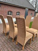 Loom stoelen 6 stuks, Ophalen, Gebruikt, Bruin, Riet of Rotan