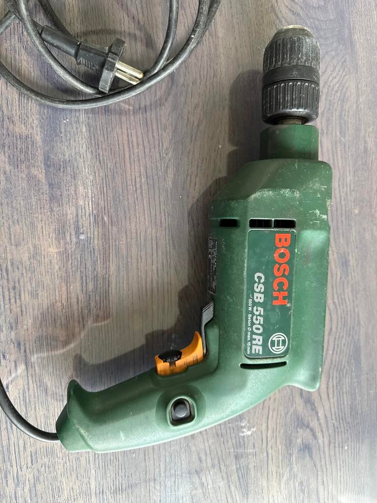 Bosch CSB 550 RE Boormachine - Gebruikt, Gebruikt, Klopboormechanisme, 400 tot 600 watt, Ophalen