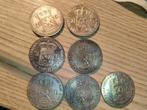7 nvalse rijksdaalders Nederland Willem I II III, Postzegels en Munten, Munten | Nederland, Ophalen, Setje, Zilver, 2½ gulden