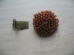 Sieraden slotje van Amberkleurige Kraaltjes Vintage, Ophalen of Verzenden, Overige materialen, Ketting