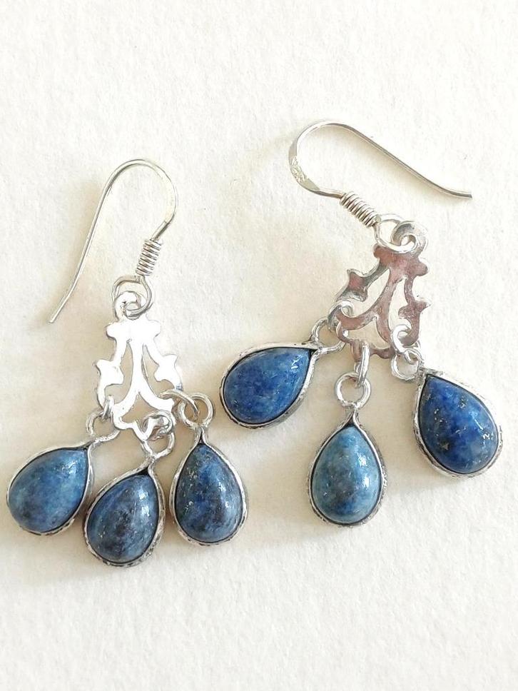 lotje sterling zilver oorbellen, oorhangers €12,50 p. paar, Sieraden, Tassen en Uiterlijk, Oorbellen, Zo goed als nieuw, Hangers