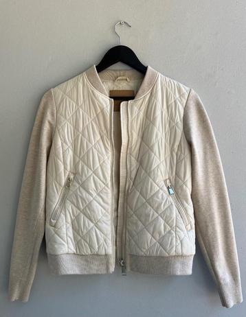 Massimo Dutti Cream Bomber/Jacket with Padding beschikbaar voor biedingen