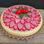 Vintage aardewerk taartschaal met Aardbeien, Antiek en Kunst, Ophalen of Verzenden