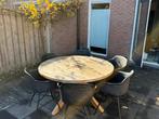 Mooie tuinset – Tafel Lex + 6 Kick Indy stoelen, Ophalen, Zo goed als nieuw, Teakhout