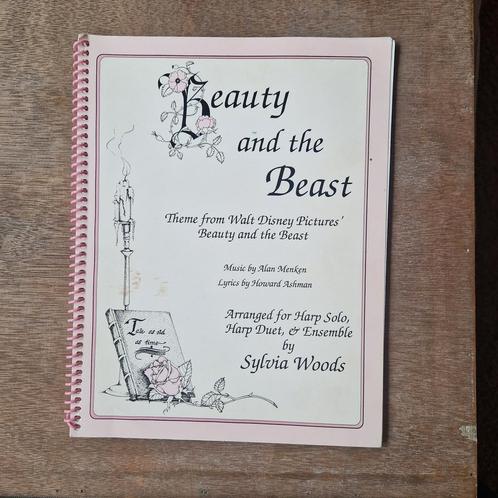 Sylvia Woods Harp bladmuziek | Beauty and the Beast, Boeken, Muziek, Zo goed als nieuw, Ophalen of Verzenden