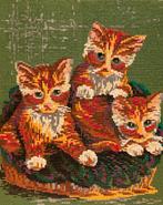 Schilderij van ministick poesjes, Antiek en Kunst, Kunst | Schilderijen | Klassiek, Ophalen