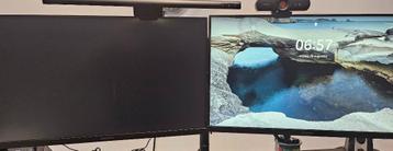 Samsung 24 inch monitor 2 stuks inclusief voet beschikbaar voor biedingen