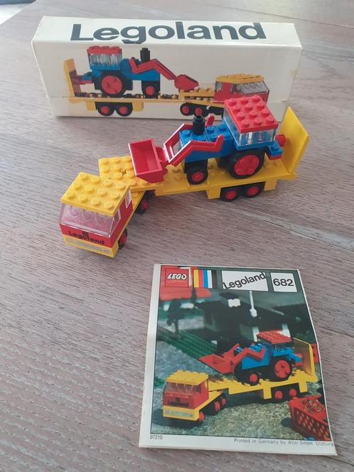 LEGO 682 Lowloader and tractor (vintage uit 1971), Kinderen en Baby's, Speelgoed | Duplo en Lego, Zo goed als nieuw, Lego, Complete set