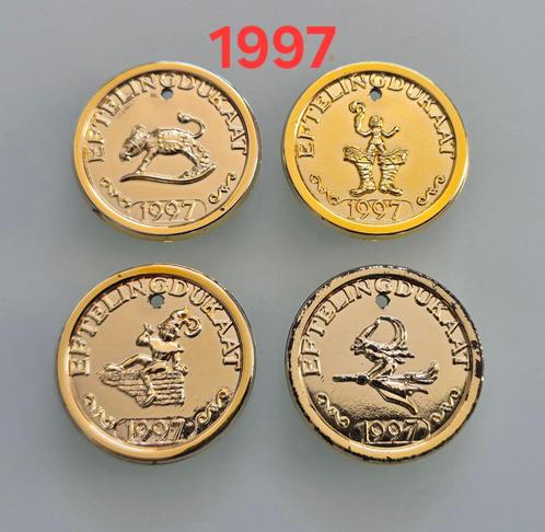 Efteling dukaten 1997 - 1999, Verzamelen, Efteling, Zo goed als nieuw, Overige typen, Ophalen of Verzenden
