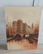 Fraai schilderij, Stadsgezicht met rivier, Parijs, Antiek en Kunst, Ophalen of Verzenden