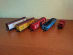 Trix Express/Rivarossi - Goederenwagons US (5x), Gebruikt, Gelijkstroom, Trix, Wagon